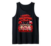 Anti Valentine Club Funny Cute Raccoons Happy Valentine Day Camiseta sin Mangas