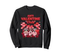 Anti Valentine Club Funny Cute Raccoons Happy Valentine Day Sudadera