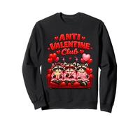 Anti Valentine Club Funny Cute Raccoons Happy Valentine Day Sudadera