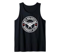 Anti Valentine Workout Club Divertido Entrenamiento Anti Valentine Camiseta sin Mangas