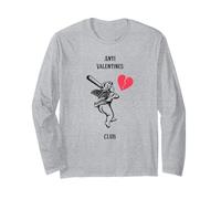 Anti Valentines Club (gráfico de ángel y corazón) Manga Larga