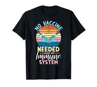 Anti Vax ninguna vacuna anti del sistema inmunológico de la vacuna retro Camiseta