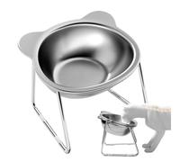 Anti Vomiting Raised Cat Bowl, Anti Vomiting Stainless Steel Feeding Bowls, 304 Stainless Steel Water and Food Bowl for Kittens, Medium Cats and Large Cats, Elevated Bowl for Easy Eating and Digestion