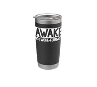 Anti-Woke Awake no influenciado por el despertar Vaso térmico de acero inoxidable de doble pared
