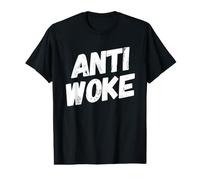 Anti Woke No despertó Libertad de expresión Antiliberal Libertario Camiseta gráfica económica