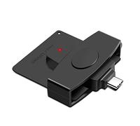 antianzhizhuang Lector de tarjetas inteligentes USB tipo C para tarjetas de identidad, adaptador electrónico DNIE para PC, smartphones, lector de tarjetas inteligentes, USB para conector de