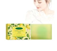 Antibakterielle Zitronenselife, Körperseifenstücke mit Sheabutter, zur Aufhellung und Befeuchtung fettiger oder trockener Haut, nährende Hydratation und cremiger Schaum für einen natürlich (1PCS)