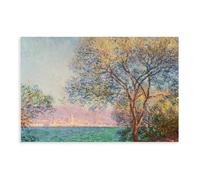 Antibes in The Morning by Claude Monet - Póster artístico para decoración de pared, bar, restaurante, garaje, cafetería, letrero de regalo, sin marco, 20 x 30 pulgadas