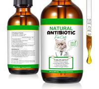 Antibióticos naturales para gatos 60ml, gatos antibióticos para infecciones, antiinflamatorios Apoya el sistema inmunológico y alivio de la alergia, alivio del picor, antibióticos para gatos para UTI