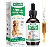 Antibióticos Naturales para Perros, Antibióticos para Perros Piel Sensible, Alivia Alergias Cutáneas, Picazón, Tos e Infecciones Urinarias, Fortalece el Sistema Inmunitario, Fórmula Suave, 60 ML