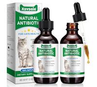 Antibióticos para Gatos, 2PCS Antibióticos Naturales para Gatos, Antibiotics for Cats, Suplementos para Gatos,apoya inmunológico y Gatos Alivio de Alergias,Suministros de Salud Gatos