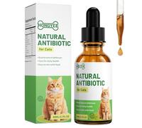 Antibióticos para gatos 80ml, Antibióticos naturales para el fortalecimiento inmunológico, para el alivio de alergias y la recuperación, Suplementos de salud y nutrición para gatos de todas las edades