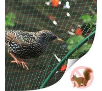 AntiBird & Squirrel - Red de jardín de 4 x 20 m / 13x66ft para cubrir estanques, protección para arbustos y plantas PoultBer, versátil red de enrejado