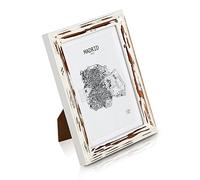 Antic by Casa Chic - Marco de fotos Shabby Chic 13x18 cm - frente de vidrio - con paspartú para fotos de 10x15 - ancho de marco 2 cm - madera real - marrón blanco