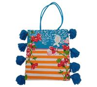 Antica Sartoria - Bolsa de Hombro Modamare Shopper Verano Tote Bag Forrado Miro Boho Chic Bolso Mujer Casual Ligero Estilo Mediterráneo Sorrento
