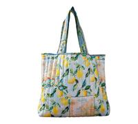 Antica Sartoria - Bolsa de Hombro Modamare Shopper Verano Tote Bag Forrado para Mujer | Miro Boho Chic Bolso Casual Ligero Estilo Mediterráneo | Limones 2