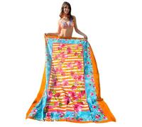 Antica Sartoria Pareo Algodon 130cm x 180 cm Pareo Playa con Estampado Multicolor para Mujer Pañuelos Cuello Mujer Foulard Unisex. Estampados tipicos de Costa Amalfitana (La Vita e Bella)