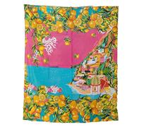 Antica Sartoria Pareo Algodon 130cm x 180 cm Pareo Playa con Estampado Multicolor para Mujer Pañuelos Cuello Mujer Foulard Unisex. Estampados tipicos de Costa Amalfitana (Paisaje)