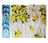 Antica Sartoria Pareo Algodón 130x180 cm Estampado Multicolor, Inspirado en Costa Amalfitana Pañuelo/Foulard para Mujer, Ideal para Playa y Verano (Limones 3)