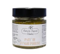 Antichi Sapori Umbri - Paté de Champiñones Porcini 70% en Aceite de Oliva Virgen Extra EVO, Producto Artesanal Italiano 180 g, Ideal para Bruschettas, Platos Principales y Condimentos de Carne