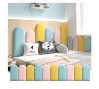 Anticolisión 3D Acolchado De Pared Para Niños, Hogar Impermeable Niño Autoadhesivo Pegatinas De Pared, Hogar Decoración De Fondo Insonorizar Bolsa Suave Paneles De Pared ( Color : Blue+pink+gold , Siz