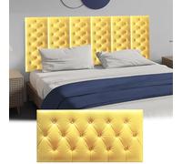 Anticolisión 3D Acolchado De Pared, Pegatinas De Pared Impermeables Autoadhesivas, Tapete De Pared Suave Protector Junto A La Cama, para Dormitorios Salas Estar 6PCS