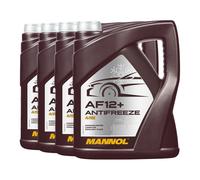 Anticongelante Fresco Mannol AF12+ 20 4x5 Litro Refrigerante Concentrado Rojo