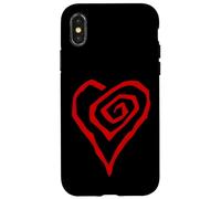 Anticristo Superstar Satanic Industrial Corazón Espiral Negro Carcasa para iPhone X/XS