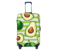 Anticsao Avocado Keep Calm - Funda para equipaje, lavable, a la moda, funda protectora de maleta antiarañazos, rayas verdes aguacate, tamaño mediano, 1