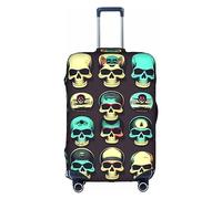 Anticsao Cool Retro Skull Head Graphics - Funda elástica para equipaje unisex (45,7 a 53,3 cm), White, S