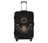 Anticsao Esoteric - Funda protectora elástica para equipaje de viaje, diseño de murciélago dorado y sol, para maleta, se aplica a maletas de 19 a 32 pulgadas, tamaño mediano, Black, M