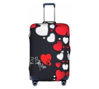 Anticsao Funda de equipaje con estampado de feliz día de San Valentín, funda elástica para equipaje de viaje, de elastano, se adapta a equipaje de 18 a 28 pulgadas, White, M