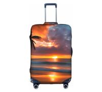 Anticsao Funda de equipaje con estampado de puesta de sol, funda elástica para equipaje de viaje, de elastano, se adapta a equipaje de 18 a 28 pulgadas, White, M