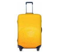 Anticsao Funda de equipaje de estilo hippie de los años 70, fundas lavables para maletas de moda, funda protectora de maleta antiarañazos, mapa de iconos de línea de viaje mundial, XL, 1, Limón