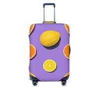 Anticsao Funda de equipaje de estilo hippie de los años 70, fundas lavables para maletas de moda, funda protectora de maleta antiarañazos, mapa de iconos de línea de viaje mundial, XL, 1, Amarillo