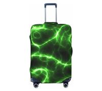 Anticsao Funda de equipaje de Halloween, fundas lavables para maletas, fundas de equipaje de moda, funda protectora de maleta antiarañazos, rayo verde, grande, 1