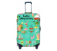 Anticsao Funda de equipaje de hongo, fundas lavables para maletas, fundas de equipaje de moda, funda protectora de maleta antiarañazos, Hello Summer, grande, 1