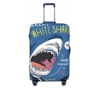 Anticsao Funda de equipaje de manzana verde, fundas lavables para maletas, fundas de equipaje de moda, funda protectora de maleta antiarañazos, gran tiburón blanco, grande, 1