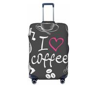 Anticsao Funda de equipaje para lámpara de aceite, granos de café, fundas lavables para maletas, fundas de equipaje de moda, funda protectora de maleta antiarañazos, I Love Coffee, grande, 1