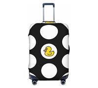 Anticsao Funda elástica para equipaje de viaje, con diseño de lunares, para maleta, se aplica a maletas de 48 a 81 cm, tamaño grande, Black, S