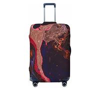 Anticsao Funda protectora elástica con textura de mármol líquido abstracto para maleta, para maleta, se aplica a maletas de 19 a 32 pulgadas, tamaño mediano, Black, X-Large