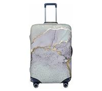Anticsao Funda protectora elástica para equipaje de viaje, diseño de mármol de acuarela dorada degradada, para maleta, se aplica a maletas de 19 a 32 pulgadas, tamaño grande, Black, S