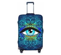 Anticsao Funda protectora elástica para equipaje de viaje, diseño de símbolo geométrico sagrado, para maleta, se aplica a maletas de 19 a 32 pulgadas, tamaño grande, Black, S