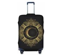 Anticsao Funda protectora elástica para maleta de viaje con diseño de brujería pagana, diosa, luna, diosa, para maleta, de viaje, se aplica a maletas de 19 a 32 pulgadas, tamaño pequeño, Black, S