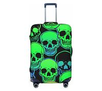 Anticsao Funda protectora elástica para maleta, diseño de calavera humana, para maleta, se aplica a maletas de 19 a 32 pulgadas, tamaño pequeño, Black, L