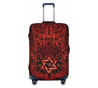 Anticsao Funda protectora elástica para maletas de viaje con amuleto sagrado tradicional judío para maleta, se aplica a maletas de 19 a 32 pulgadas, tamaño mediano, Black, M