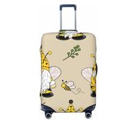 Anticsao Gnomes Hold The Letters Love - Funda de equipaje lavable, fundas de equipaje de moda, funda protectora de maleta antiarañazos, abejas y girasoles, grande, 1