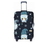 Anticsao Gnomes Hold The Letters Love - Funda de equipaje lavable, fundas de equipaje de moda, funda protectora de maleta antiarañazos, gnomo y copos de nieve, mediano, 1
