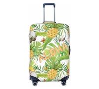 Anticsao Gnomes Hold The Letters Love - Funda de equipaje lavable, fundas de equipaje de moda, funda protectora de maleta antiarañazos, gnomo y piña, mediano, 1