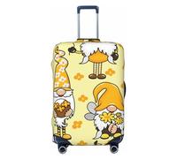 Anticsao Gnomes Hold The Letters Love - Funda para equipaje, lavable, fundas de equipaje de moda, funda protectora de maleta antiarañazos, gnomos de abeja de jardín, pequeño, 1 unidad